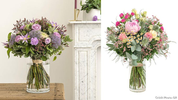 Deux bouquets de fleurs tendance Interflora