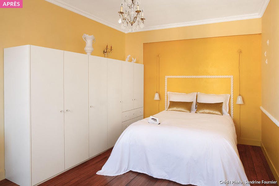 Chambre transformée, chambre jaune.