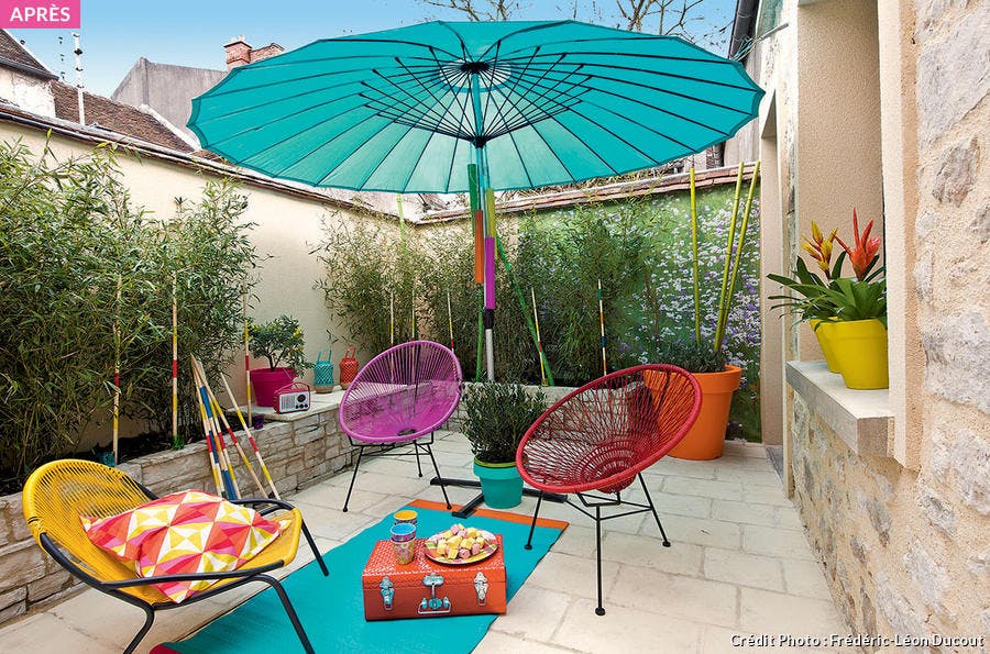 Terrasse colorée