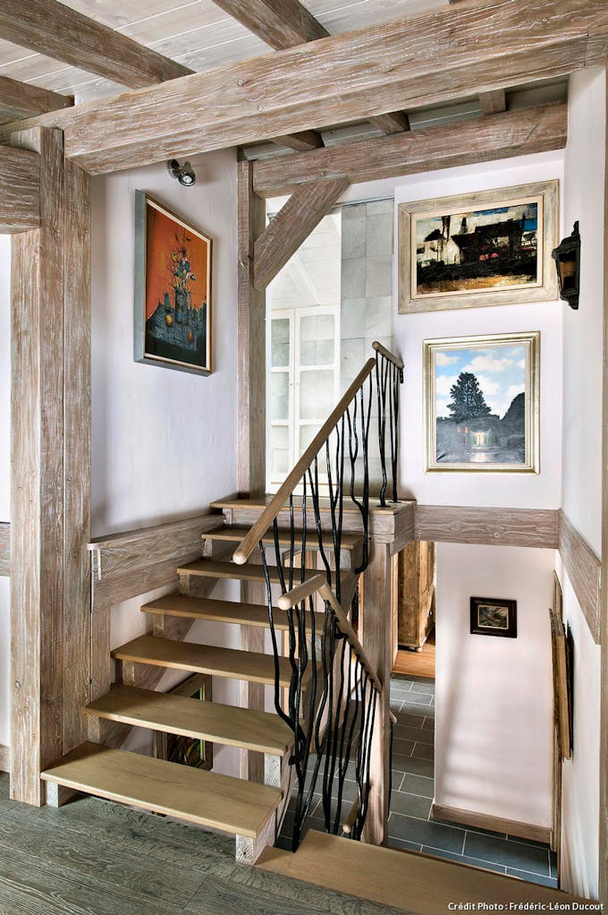 Chalet Chamonix, l'escalier central