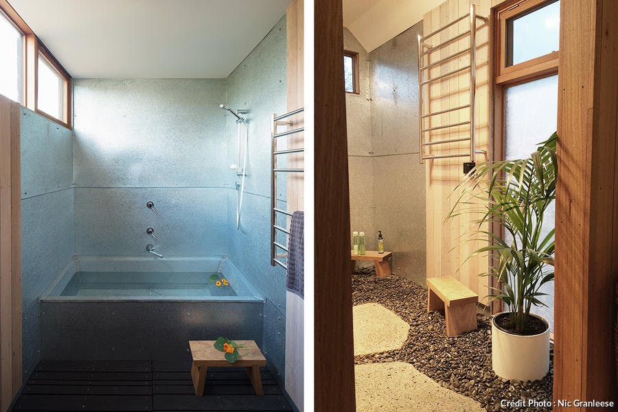 une salle de bains d'inspiration japonaise