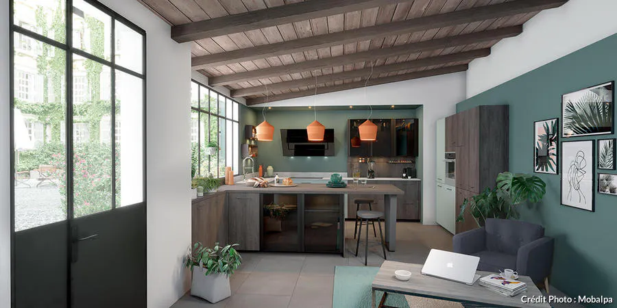 25 cuisines vertes sublimes ! (bois, amande, olive) | Maison Créative