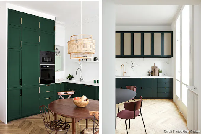 25 cuisines vertes sublimes ! (bois, amande, olive) | Maison Créative