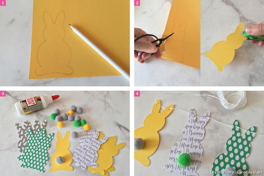 DIY : Faire un lapin en pompon facile - Idées conseils et tuto Pâques