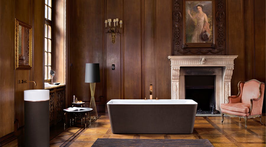 Une salle de bains au design luxueux et glamour