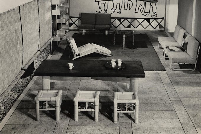 Présentation Tokyo en 1941, par Charlotte Perriand, mobilier principalement en bambou