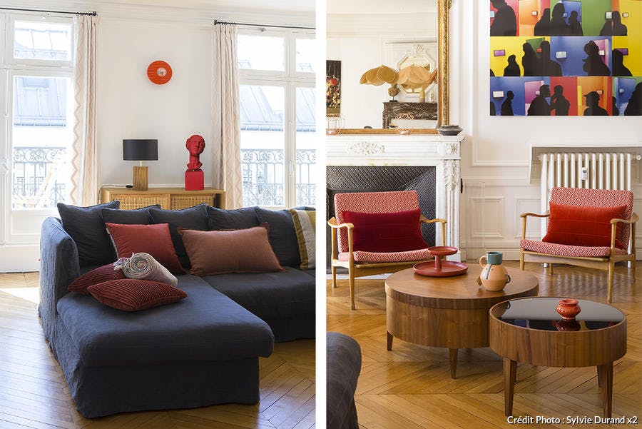 Un appartement parisien colorisé