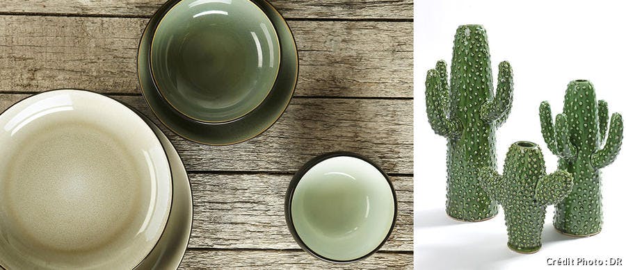 Des assiettes artisanales en céramiques et des vases cactus, icônes de la marque belge serax