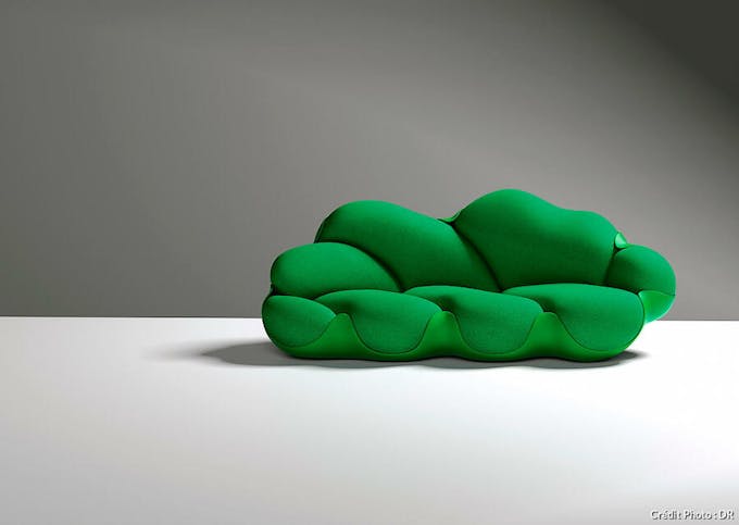 Canape rebondi de couleur verte Louis Vuitton