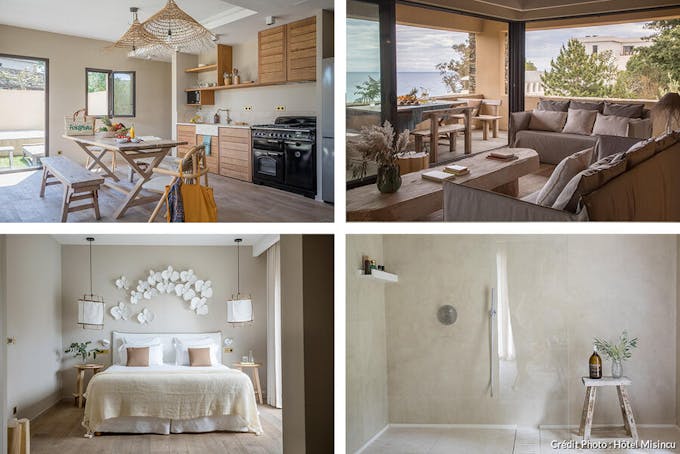 des vues d'une villa de style méditerranéen avec douche à l'italienne