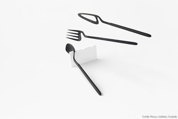 Cuillère fourchette et couteau designés par le studio Nendo