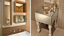 Des meubles de salle de bains habillés de miroirs