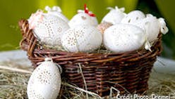 DIY : créer des œufs de Pâques façon dentelle