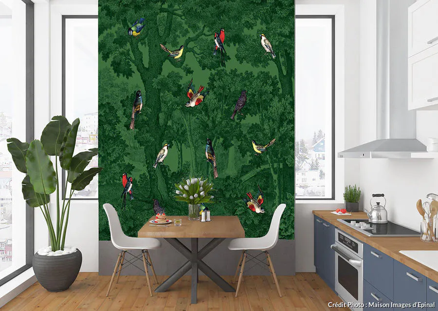 Papier peint oiseaux : zoom sur ce revêtement mural poétique ! | Maison ...