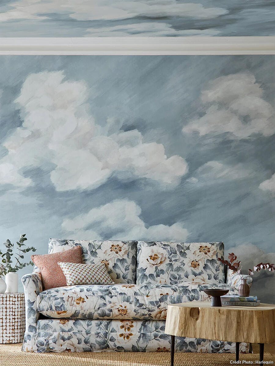 papier peint peinture nuages