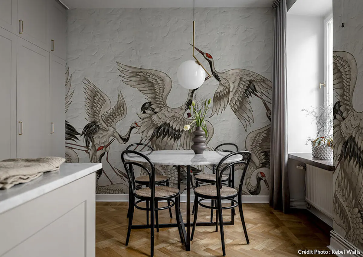 Papier peint oiseaux : zoom sur ce revêtement mural poétique ! | Maison ...