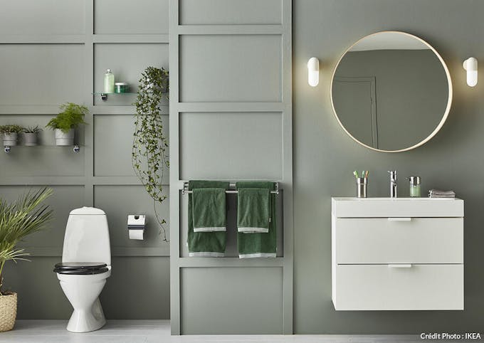 salle de bains verte IKEA
