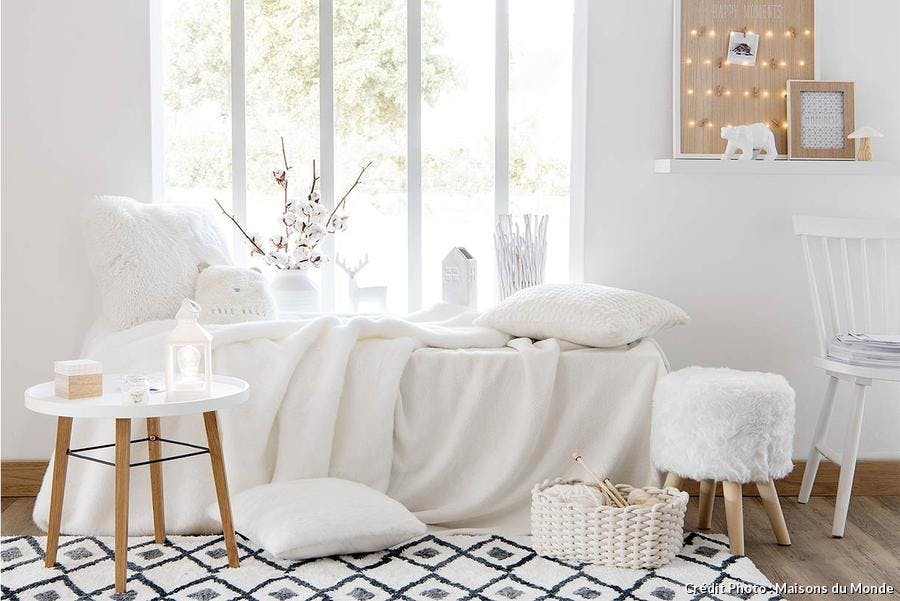 Tapis cocooning - tapis blanc - Maisons du Monde