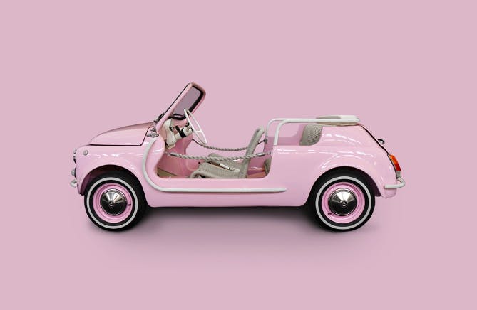 Fiat 500 spiaggina rose 