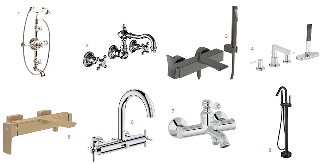 sélection de robinetterie de baignoire
