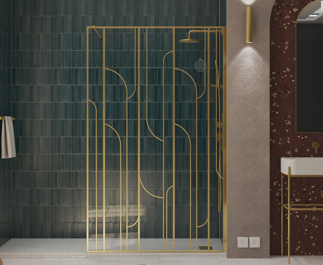 une paroi de douche art déco
