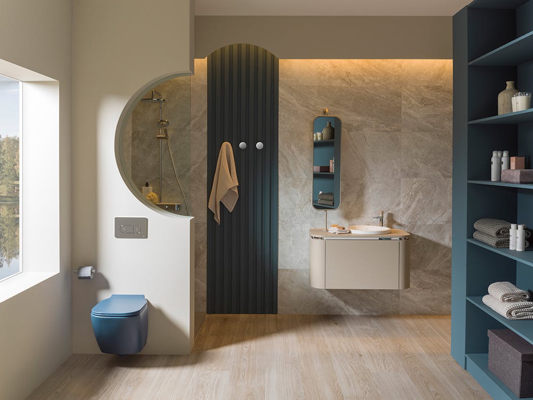 une paroi de douche design