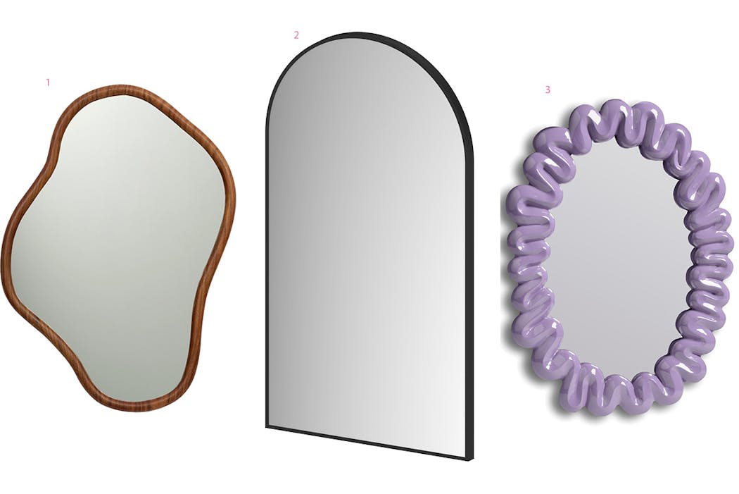 des miroirs de styles différents